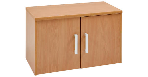 AUFSATZSCHRANK 72/43/36 cm  in  - Silberfarben/Buchefarben, Basics, Holzwerkstoff/Kunststoff (72/43/36cm) - Xora