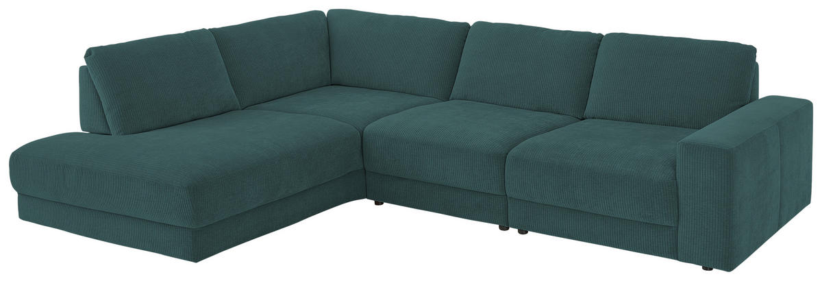 ECKSOFA in Chenille, Jacquard Opal  242/316 cm  - Opal/Schwarz, Design, Kunststoff/Textil (242/316cm) - Niels Andersson