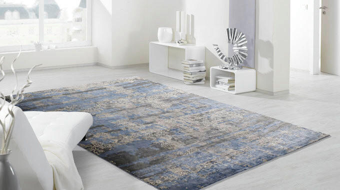 Thumbnail - Cazaris Orientteppich Signature Fusion, Blau, Braun, Textil, Bordüre, rechteckig, 200x300 cm, Care & Fair, für Fußbodenh...