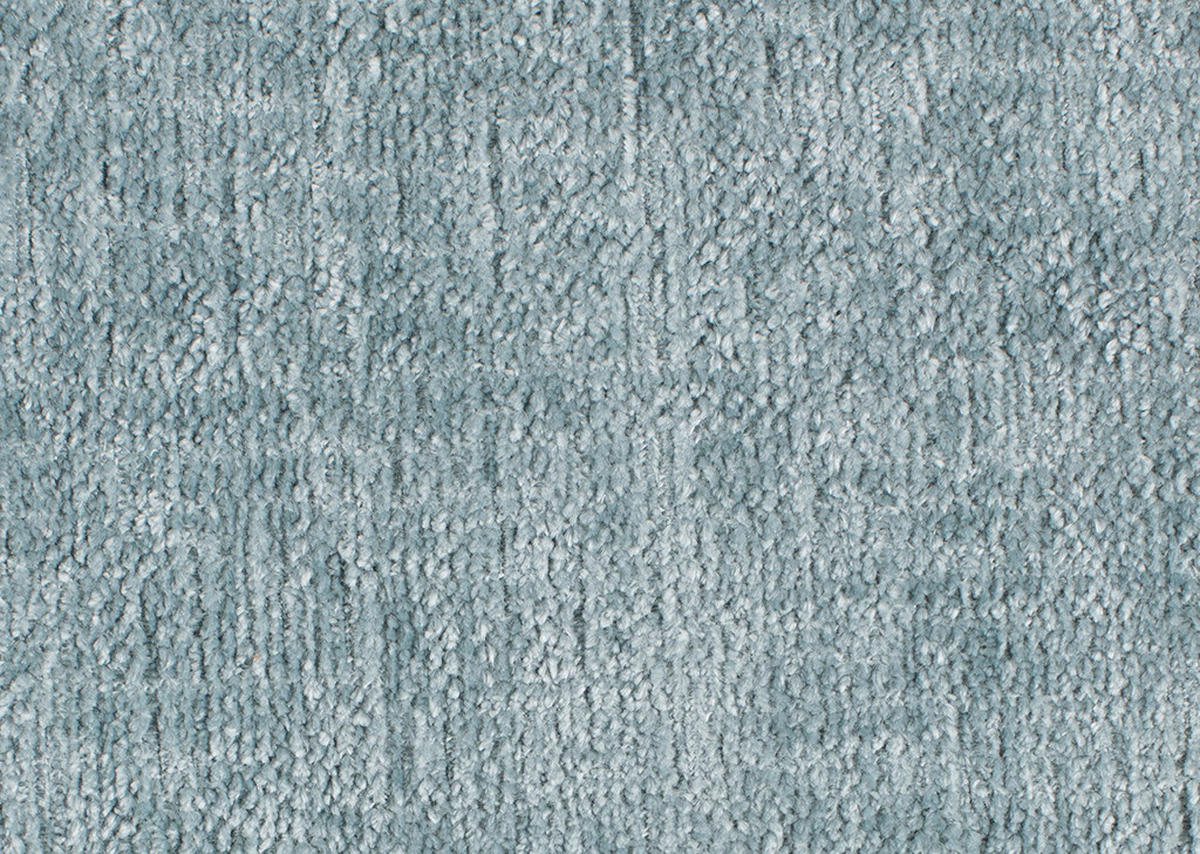 ECKSOFA in Chenille Pastellblau  - Pastellblau/Schwarz, Design, Textil/Metall (188/319cm) - Beldomo System