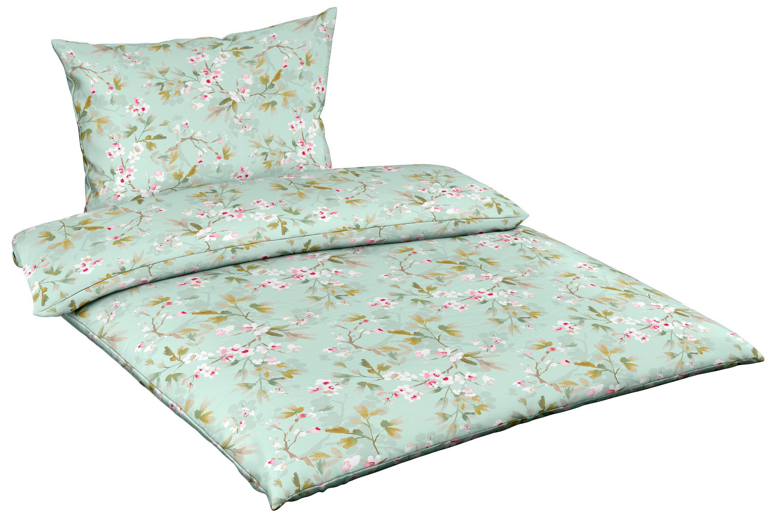 ÁGYNEMŰHUZAT-GARNITÚRA 140/200 cm  - olívazöld/türkiz, Basics, textil (140/200cm) - Fleuresse