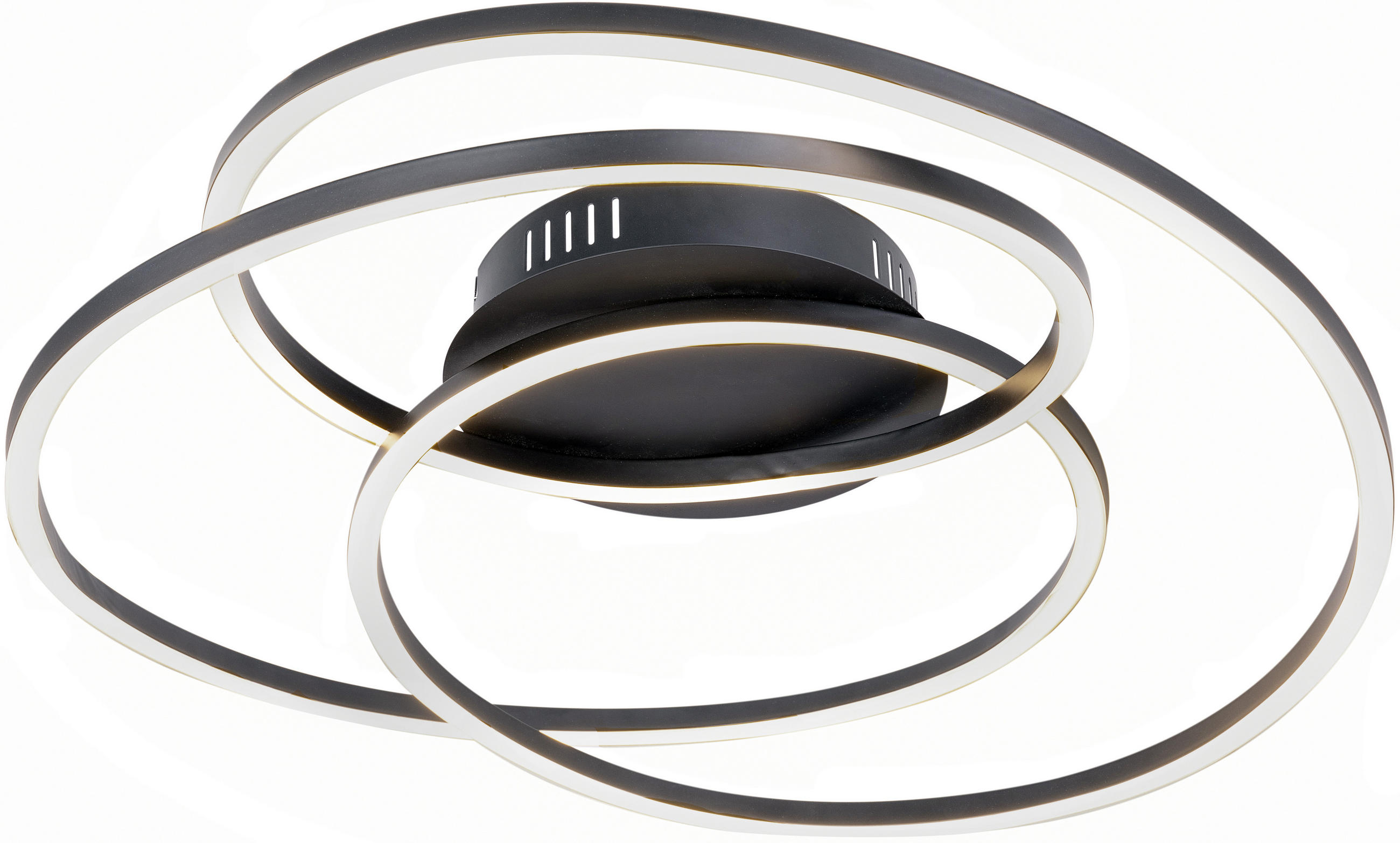 LED STROPNÉ SVIETIDLO, 55/8,5 cm - čierna, Design, kov (55/8,5cm) - Novel