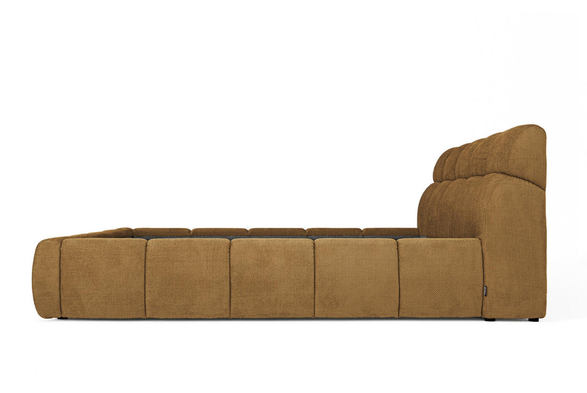 POLSTERBETT Lattenrost, Bettkasten 180/200 cm  in Currygelb  - Currygelb/Schwarz, Design, Holz/Kunststoff (180/200cm) - Esposa