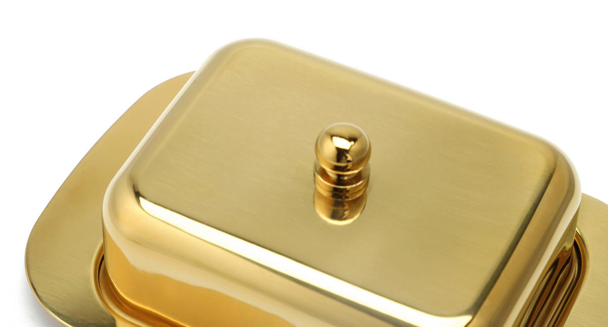 BUTTERDOSE Metall  - Goldfarben, Basics, Metall (18,5/12,2/7,0cm) - Echtwerk