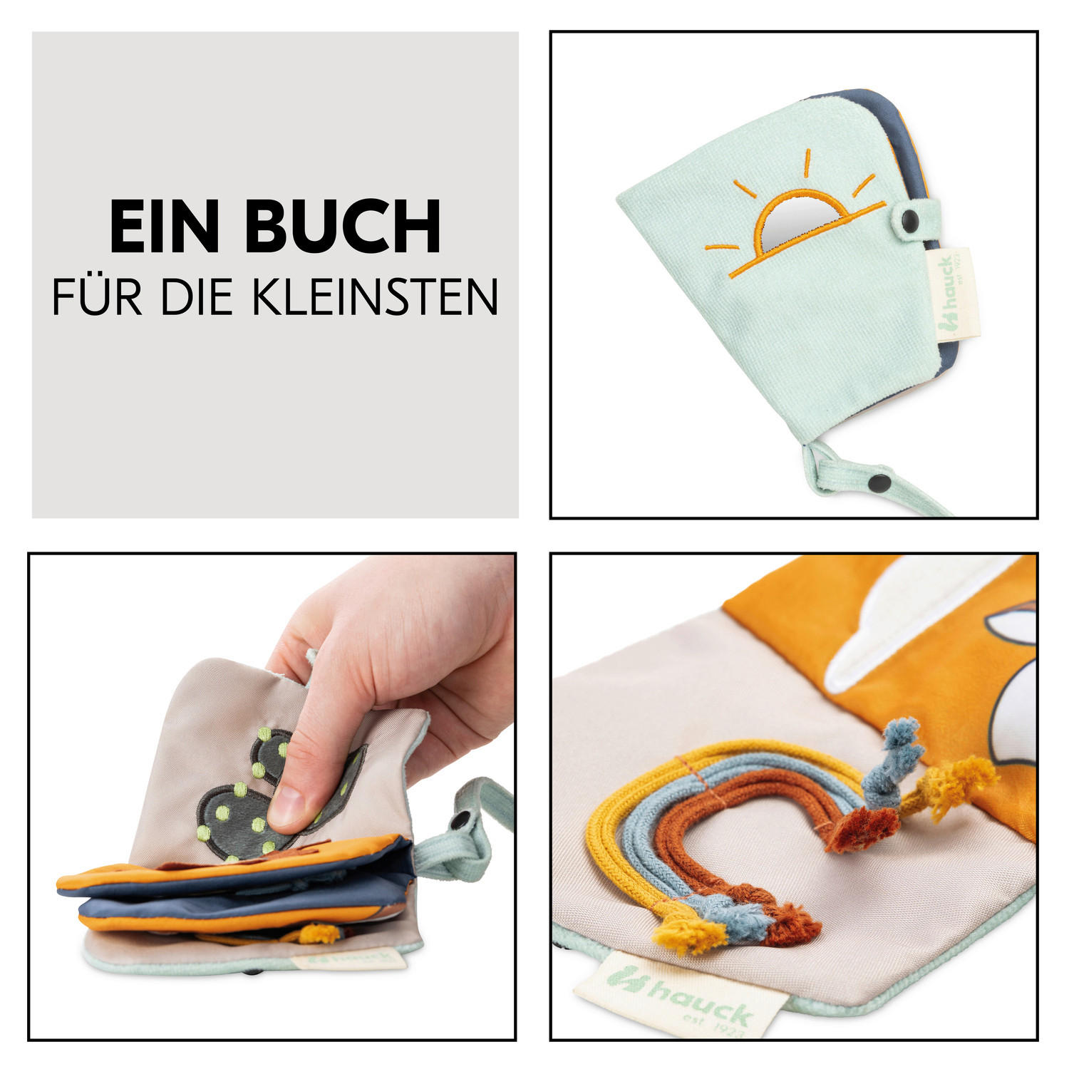 STOFFBUCH PLAY READING  - Blau/Orange, Basics, Textil (11/2,4/9,7cm) - Hauck