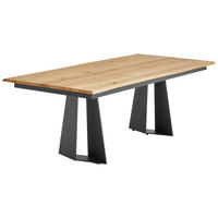 ESSTISCH in Holz, Metall 190/100/75 cm  - Wildeiche/Anthrazit, Design, Holz/Metall (190/100/75cm) - Venjakob