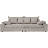 VIERSITZER-SOFA Cord Silberfarben  - Silberfarben/Schwarz, MODERN, Kunststoff/Textil (308/80/140cm) - Livetastic