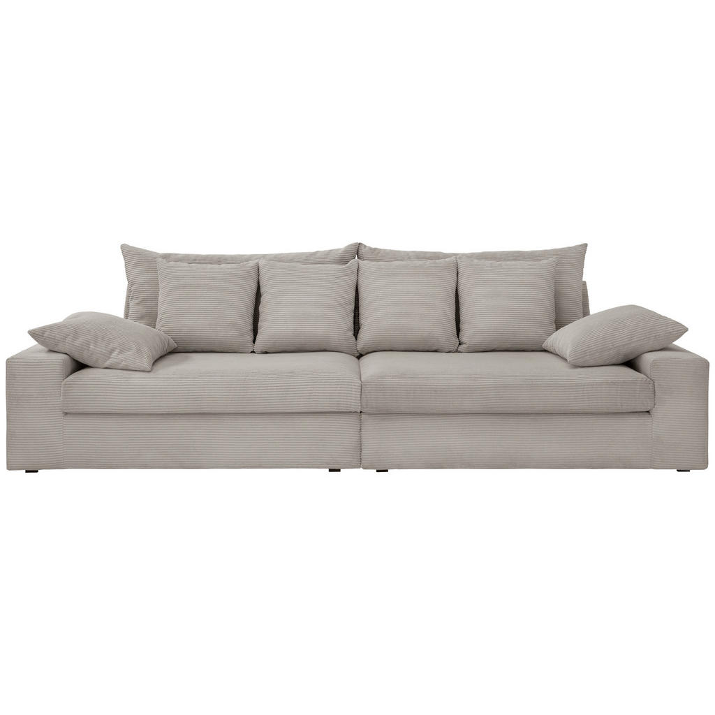 Viersitzer-sofa Avellino Silberfarben Cord