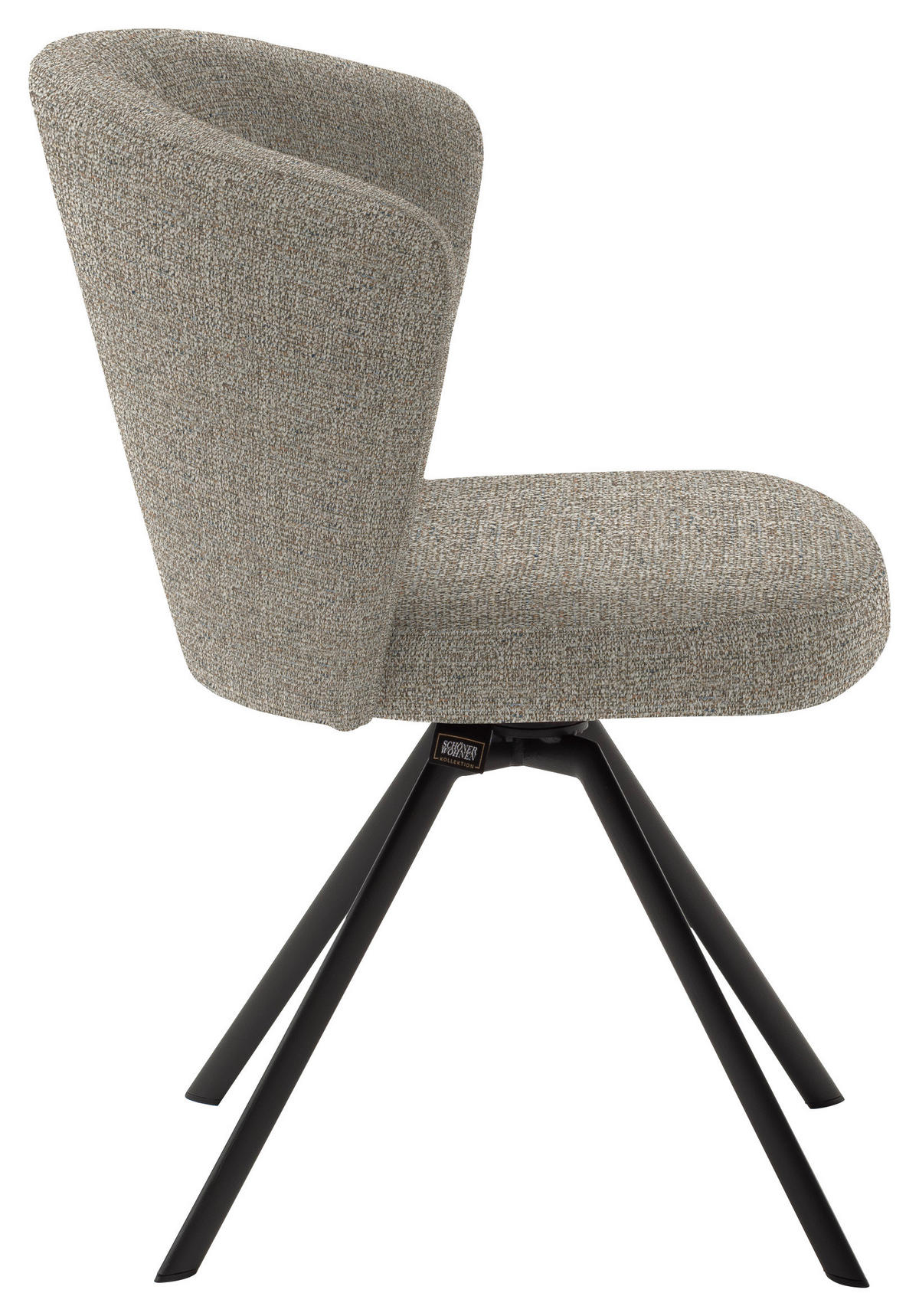 ARMLEHNSTUHL  Lederauswahl, Stoffauswahl Struktur  - Sandfarben/Anthrazit, Design, Textil/Metall (63/83/63cm) - Schöner Wohnen