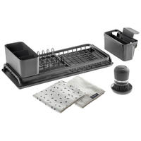 GESCHIRRABTROPFKORB   - Dunkelgrau, Basics, Kunststoff/Metall (20/46,3/12,6cm) - Brabantia