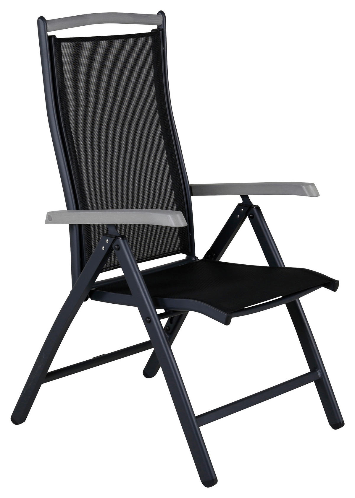 GARTENSESSEL-SET Aluminium Schwarz  - Schwarz, KONVENTIONELL, Metall (60/110/73cm) - Gardenson