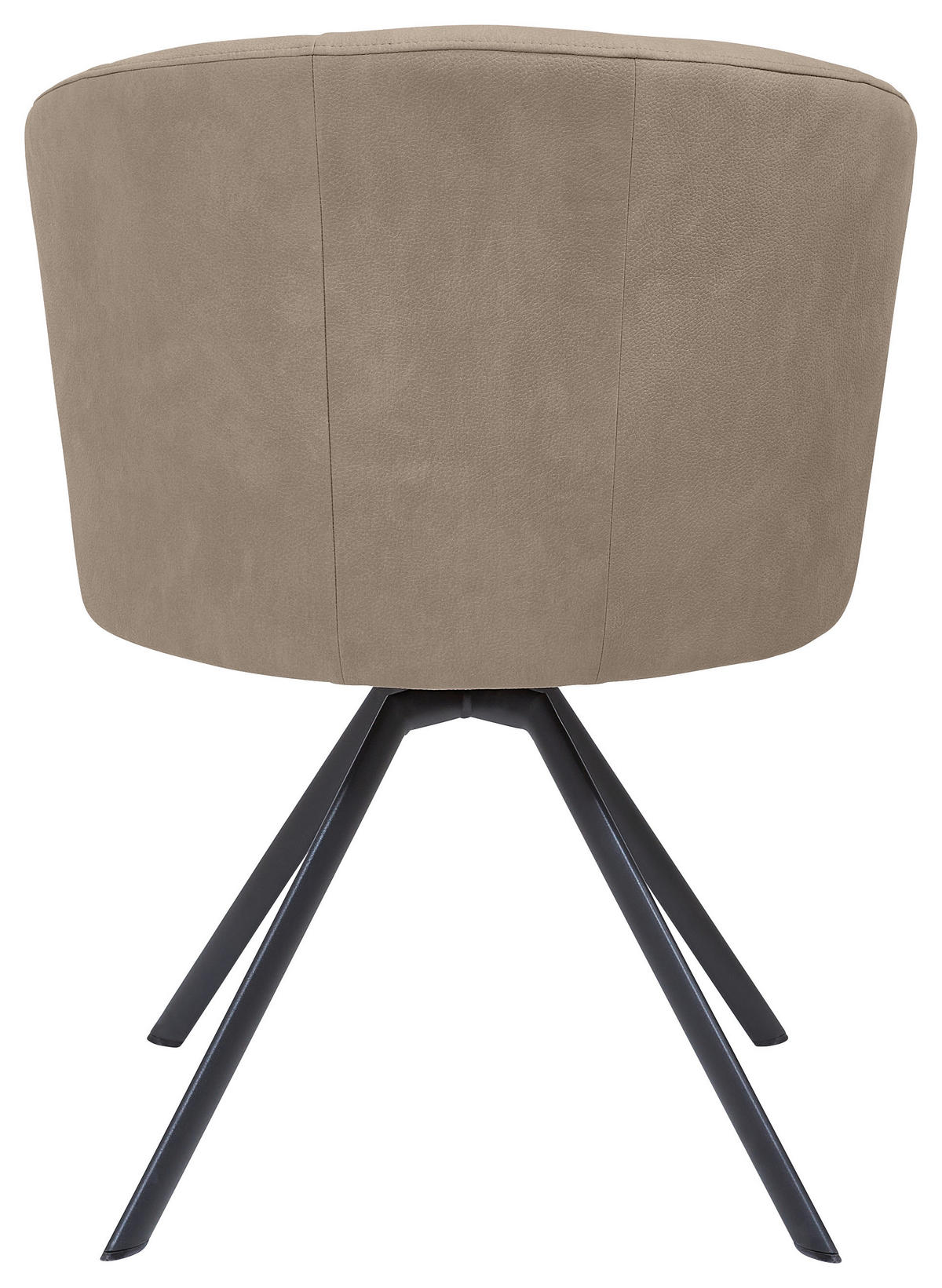 STUHL  in Stahl Mikrofaser Metall, Textil  - Fango/Anthrazit, Design, Textil/Metall (62/83/64cm) - Venjakob