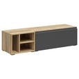REGALELEMENT Graphitfarben, Eichefarben  135/33/40 cm  - Eichefarben/Graphitfarben, MODERN, Holzwerkstoff (135/33/40cm) - Carryhome