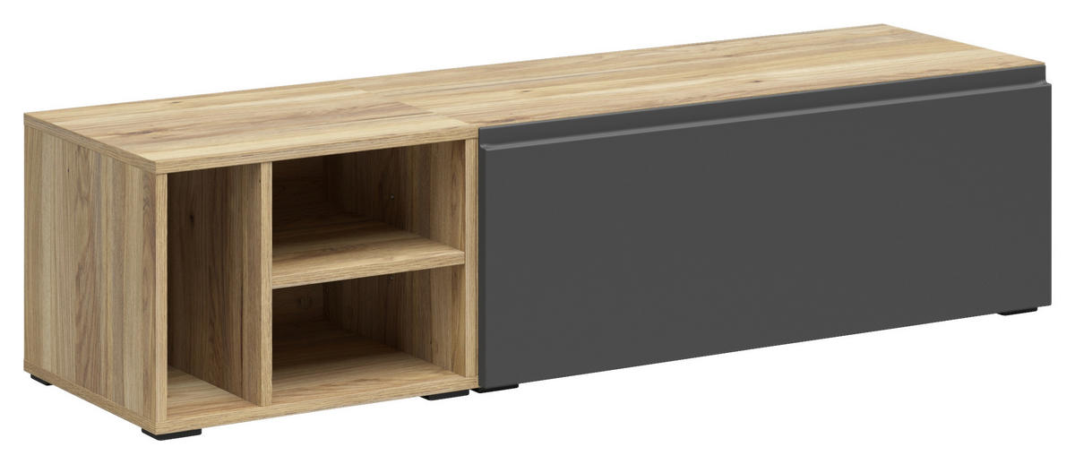REGALELEMENT  135/33/40 cm Graphitfarben, Eichefarben  - Eichefarben/Graphitfarben, Modern, Holzwerkstoff (135/33/40cm) - Carryhome