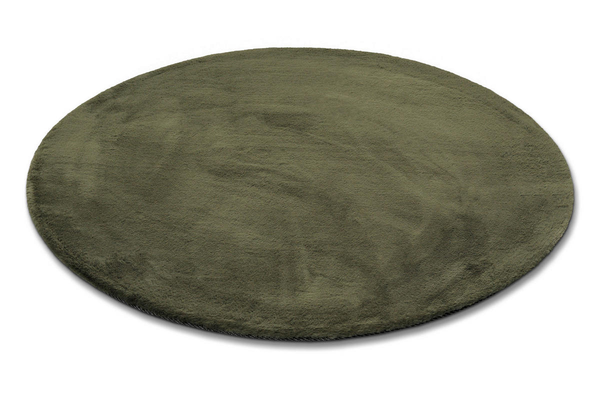 HOCHFLORTEPPICH 100/100 cm ESP-4377-07 Olivgrün  - Olivgrün, KONVENTIONELL, Textil (100/100cm) - Esprit