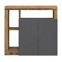 KOMODA  108/93/42 cm  antracit, stari hrast  - stari hrast/antracit, Osnovno, pločasti materijal (108/93/42cm) - Ti'me