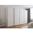 SCHWEBETÜRENSCHRANK  in Weiß  - Alufarben/Weiß, Basics, Holzwerkstoff/Metall (360/223/68cm) - Novel