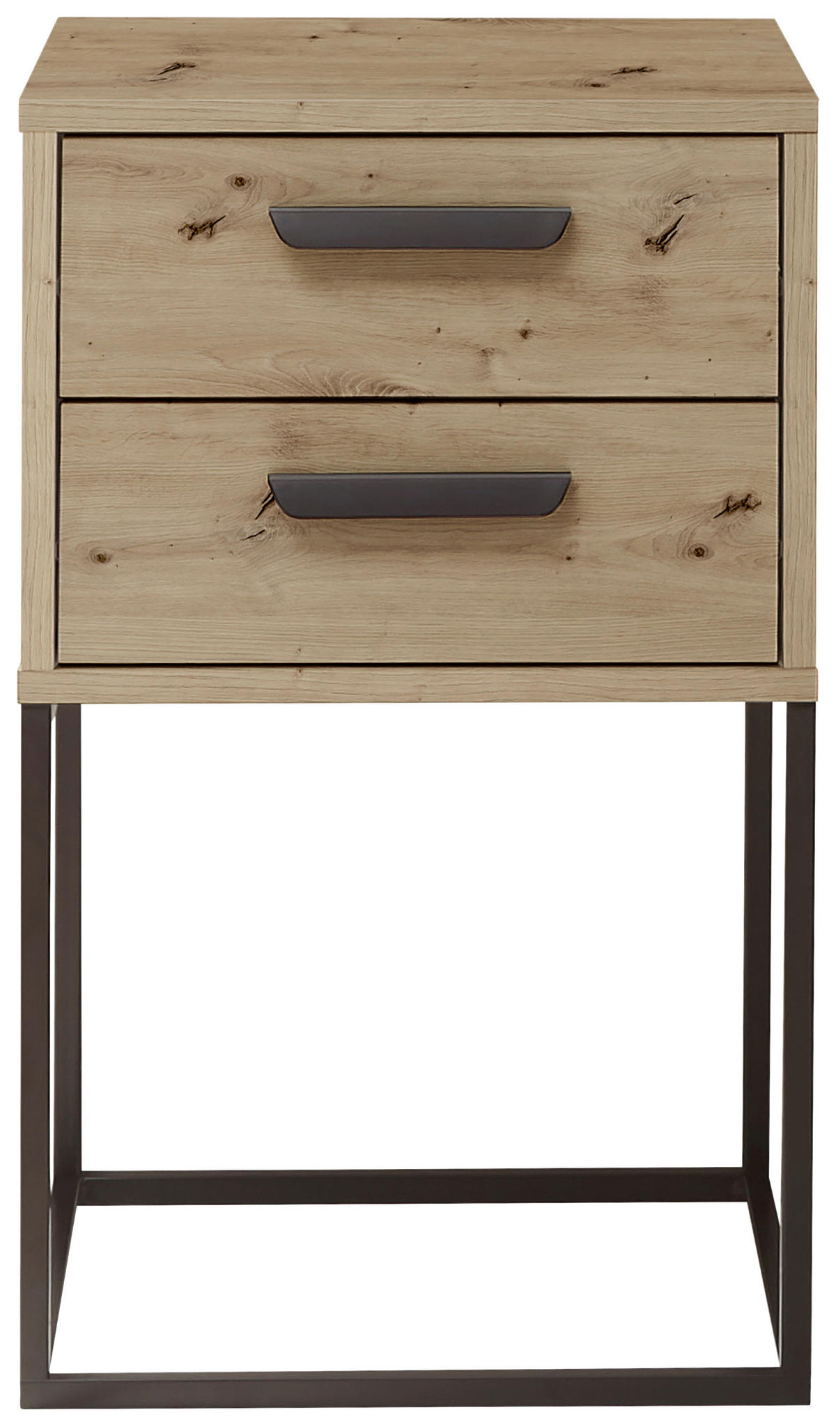 NACHTSCHRANK 40/65/38,5 cm  - Schwarz/Eiche Artisan, MODERN, Holzwerkstoff/Kunststoff (40/65/38,5cm) - Livetastic