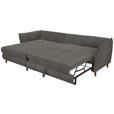 ECKSOFA in Chenille Grau  - Eichefarben/Grau, KONVENTIONELL, Holz/Textil (284/162cm) - Carryhome