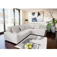 ECKSOFA Naturfarben Cord Zierkissen, Rückenkissen, Rücken echt  - Schwarz/Naturfarben, MODERN, Kunststoff/Textil (307/228cm) - Carryhome