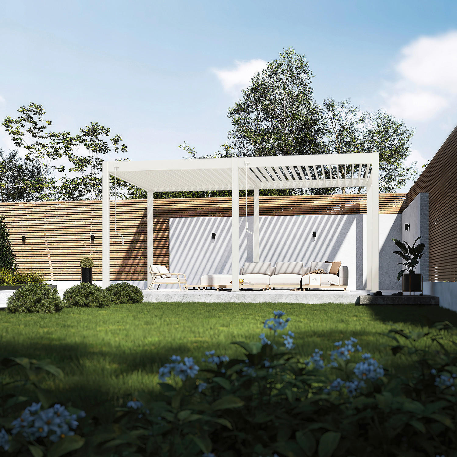PERGOLA - Weiss, Basics, Metall (530/255/300cm) - Gardenson