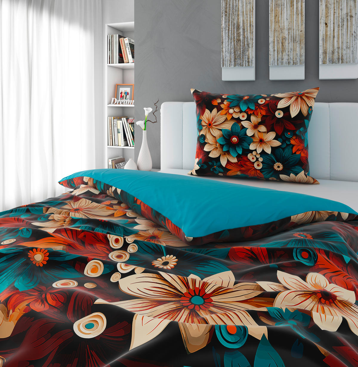 POSTELJINA SA DVA LICA KASHMIRA 140/200 cm saten višebojna  - višebojna, Konvencionalno, tekstil (140/200cm) - Esposa