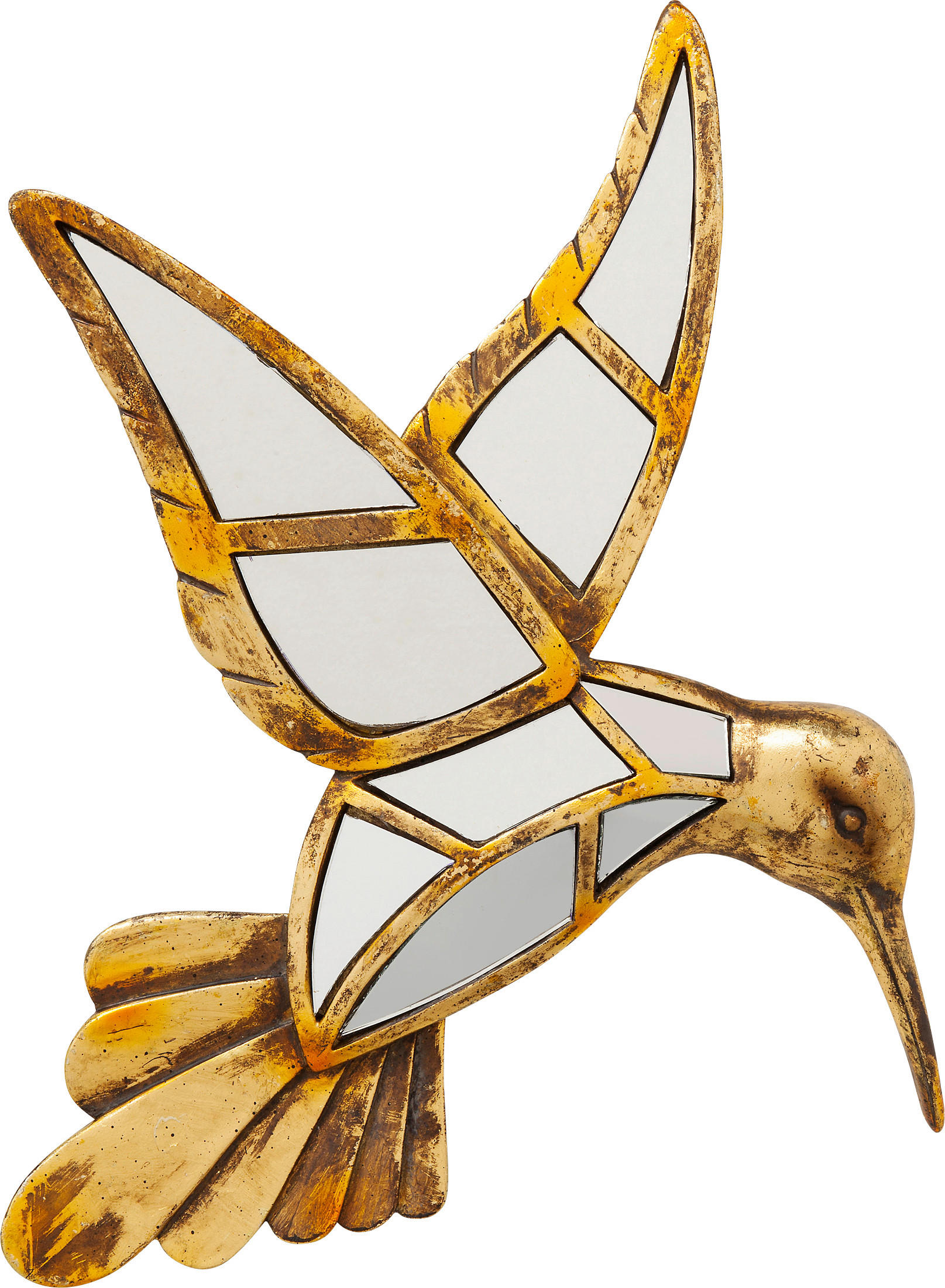 DEKOVOGEL - Goldfarben, Trend, Glas/Kunststoff (27/32/4cm) - Kare-Design