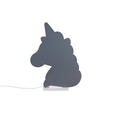 LED-DEKOLEUCHTE Unicorn 30,5/39,5 cm  - Weiß, LIFESTYLE, Kunststoff/Metall (30,5/39,5cm) - Novel