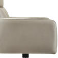 ARMLEHNSTUHL  in Edelstahl Mikrofaser  - Taupe/Edelstahlfarben, Design, Textil/Metall (62/89,5/65cm) - Novel