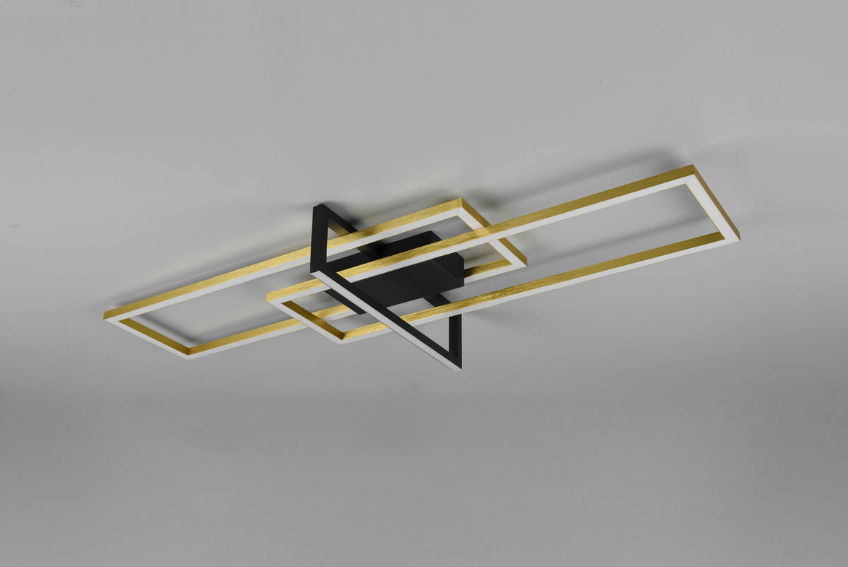 LED-DECKENLEUCHTE 100/40/11,5 cm   - Messingfarben/Schwarz, Trend, Metall (100/40/11,5cm)