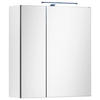 SPIEGELSCHRANK 60/70/23 cm  - Weiss/Schwarz, Basics, Glas/Holzwerkstoff (60/70/23cm) - MID.YOU