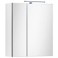 SPIEGELSCHRANK 60/70/23 cm  - Weiss/Schwarz, Basics, Glas/Holzwerkstoff (60/70/23cm) - MID.YOU