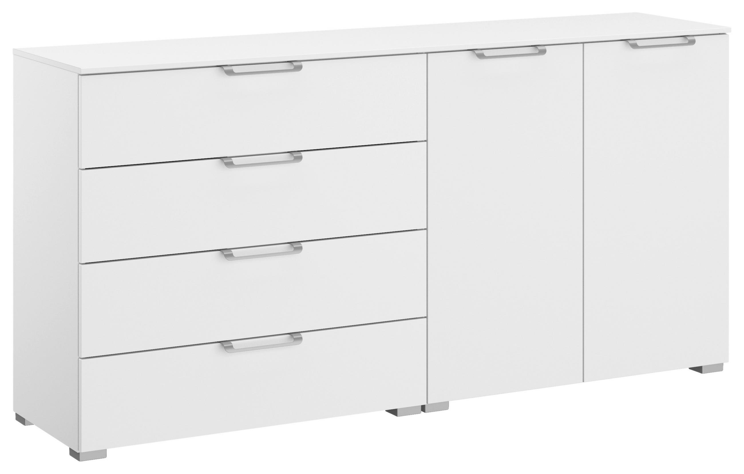 SIDEBOARD 160/81/42 cm  in Weiss  - Weiss/Silberfarben, Design, Holzwerkstoff/Kunststoff (160/81/42cm) - Novel
