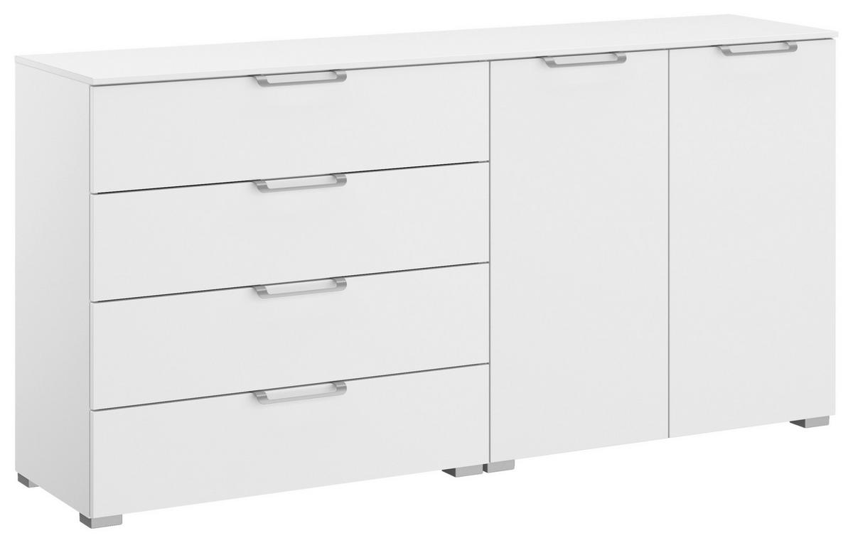 SIDEBOARD 160/81/42 cm  in Weiss  - Weiss/Silberfarben, Design, Holzwerkstoff/Kunststoff (160/81/42cm) - Novel