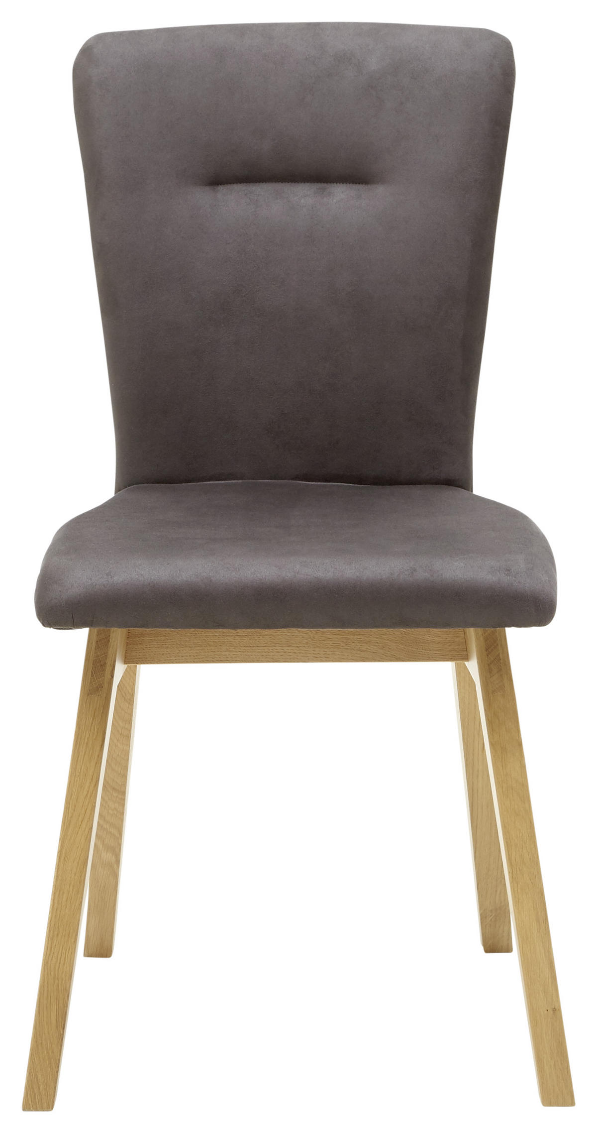 STUHL Mikrofaser Anthrazit, Eichefarben Wildeiche massiv  - Eichefarben/Anthrazit, KONVENTIONELL, Holz/Textil (48/91/66cm) - Dieter Knoll