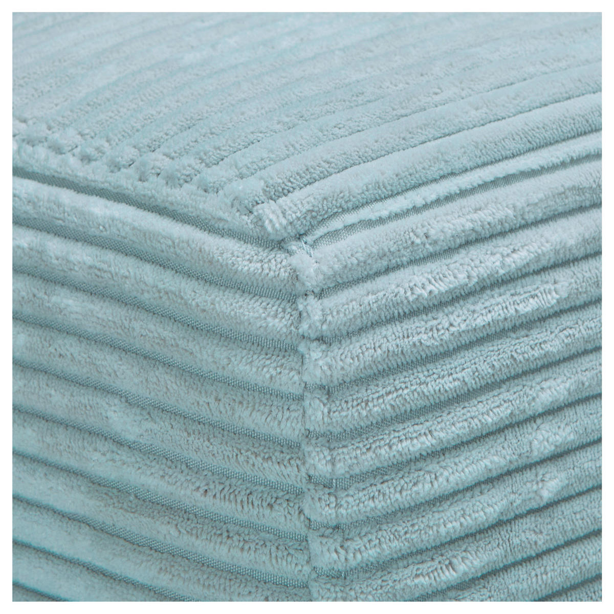ECKSOFA Hellblau Cord  - Schwarz/Hellblau, Design, Kunststoff/Textil (265/224cm) - Hom`in