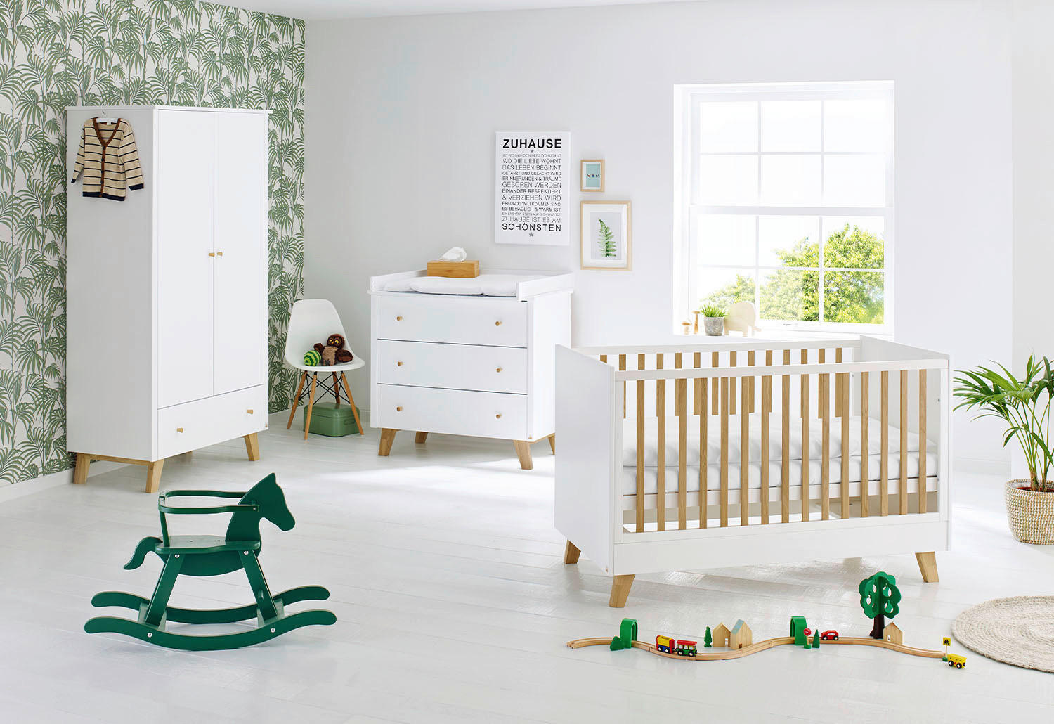 BABYZIMMER PINOLINO PAN  - Eichefarben/Weiß, Design, Holz/Holzwerkstoff - Pinolino