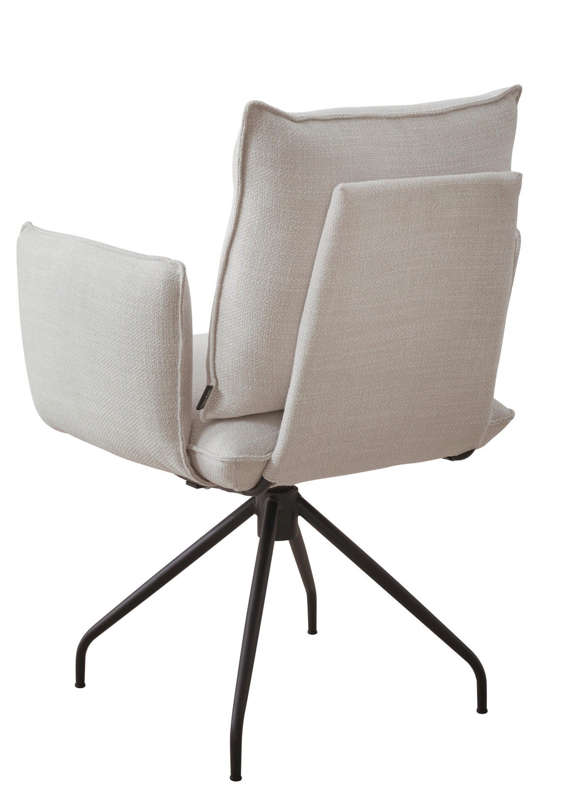 ARMLEHNSTUHL  in Stahl Struktur  - Beige/Schwarz, Design, Textil/Metall (68/90/70cm) - Dieter Knoll