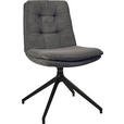 STUHL - Anthrazit/Schwarz, Design, Textil/Metall (49/90/68cm) - Johann Jakob