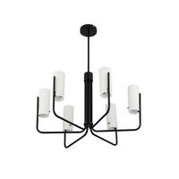 HÄNGELEUCHTE 65/88 cm  - Schwarz/Weiß, Trend, Glas/Metall (65/88cm) - Collett's Monde