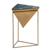 BEISTELLTISCH in Stein 37/37/53 cm  - Goldfarben/Grün, Design, Stein/Metall (37/37/53cm) - Livetastic