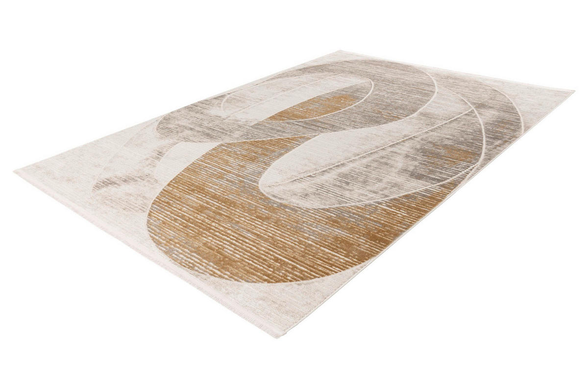 FLACHWEBETEPPICH 120/170 cm Modena Goldfarben  - Goldfarben, Design, Textil (120/170cm) - Batucci