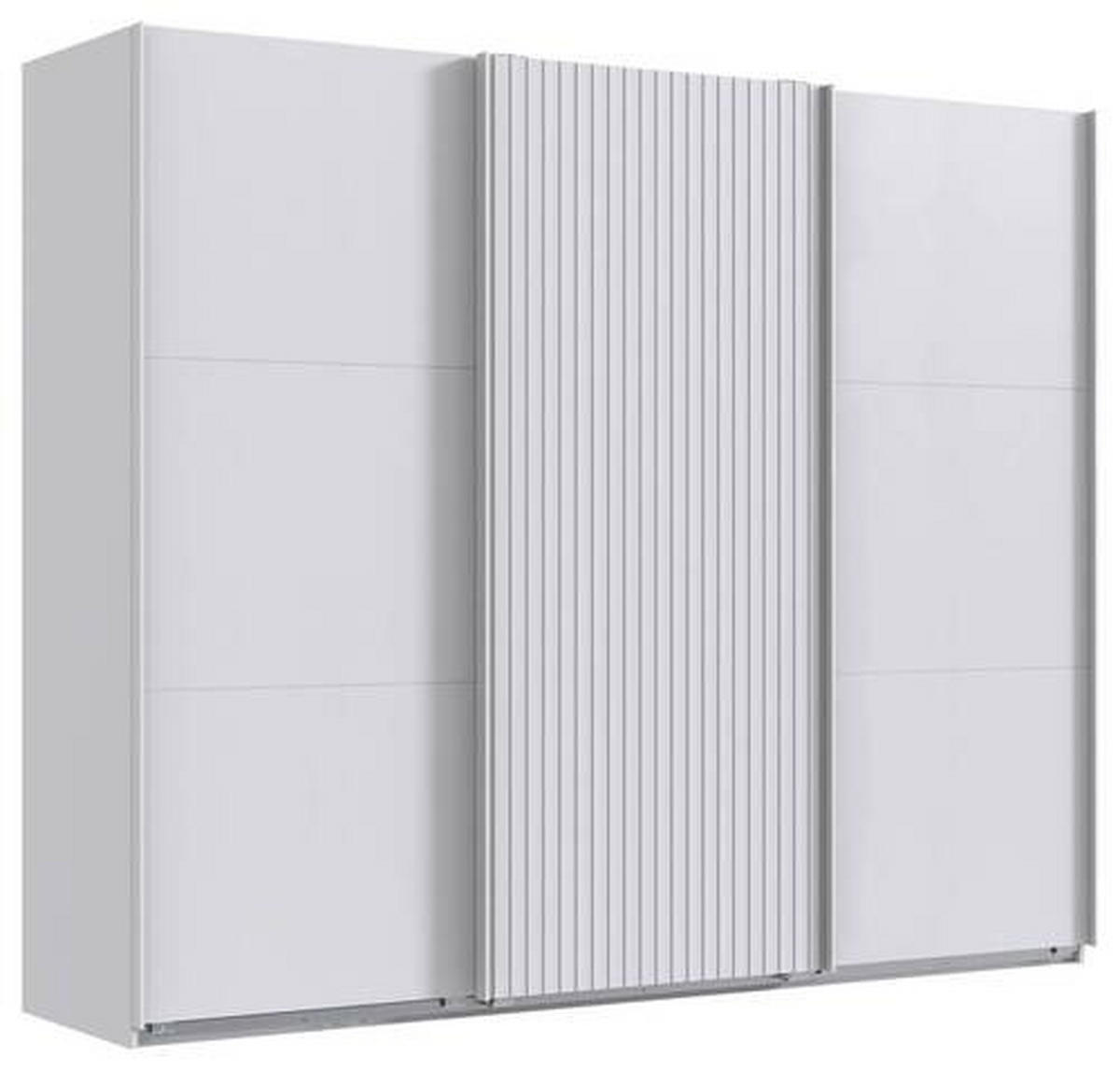 SCHWEBETÜRENSCHRANK in Weiss  - Weiss, Modern, Holzwerkstoff (300/216/65cm) - MID.YOU