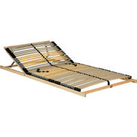 LATTENROST 100/200 cm, Kopfteil verstellbar, Birke, Buche  - Naturfarben/Grau, Basics, Holz (100/200cm) - Boxxx