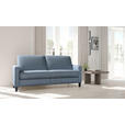 SCHLAFSOFA  in Webstoff Blau, Grau  - Blau/Schwarz, Design, Holz/Textil (184/87/102cm) - Dieter Knoll
