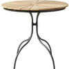 GARTENTISCH 80/80/74 cm Holz rund  - Anthrazit/Teakfarben, KONVENTIONELL, Holz/Metall (80/80/74cm) - Gardenson