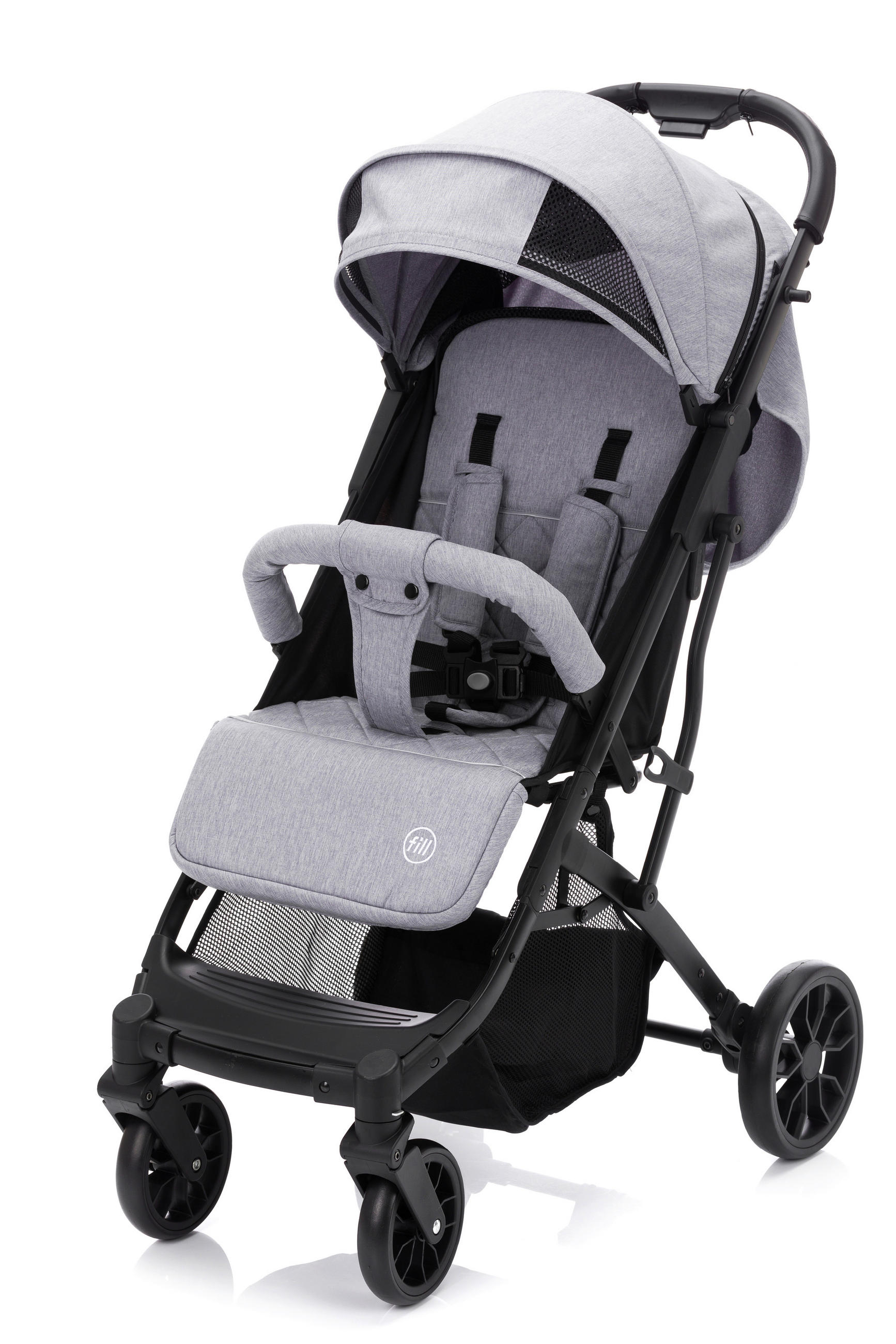 BUGGY Styler Elite  - Hellgrau/Schwarz, Basics, Textil/Metall (105/70/51cm) - Fillikid