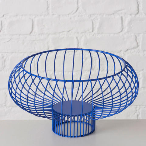 DEKOSCHALE - Blau, Basics, Metall (27/15cm) - Boltze Home