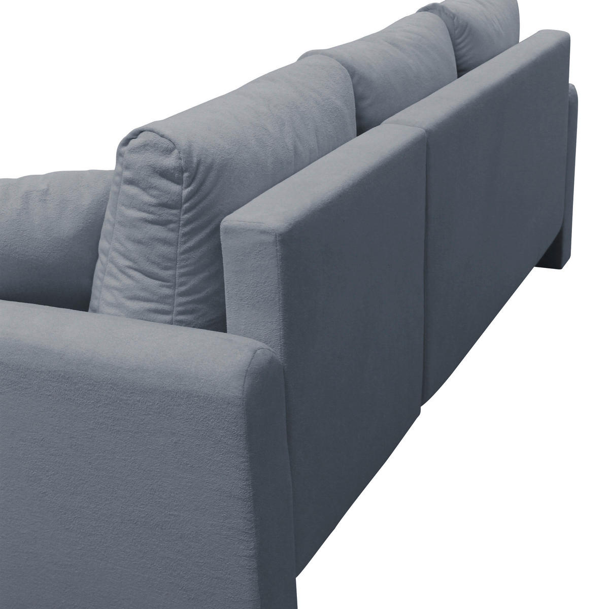 ECKSOFA STERN Grau Bouclé Zierkissen, Rückenkissen, Bettkasten  - Schwarz/Grau, Design, Kunststoff/Textil (207/152cm) - MID.YOU