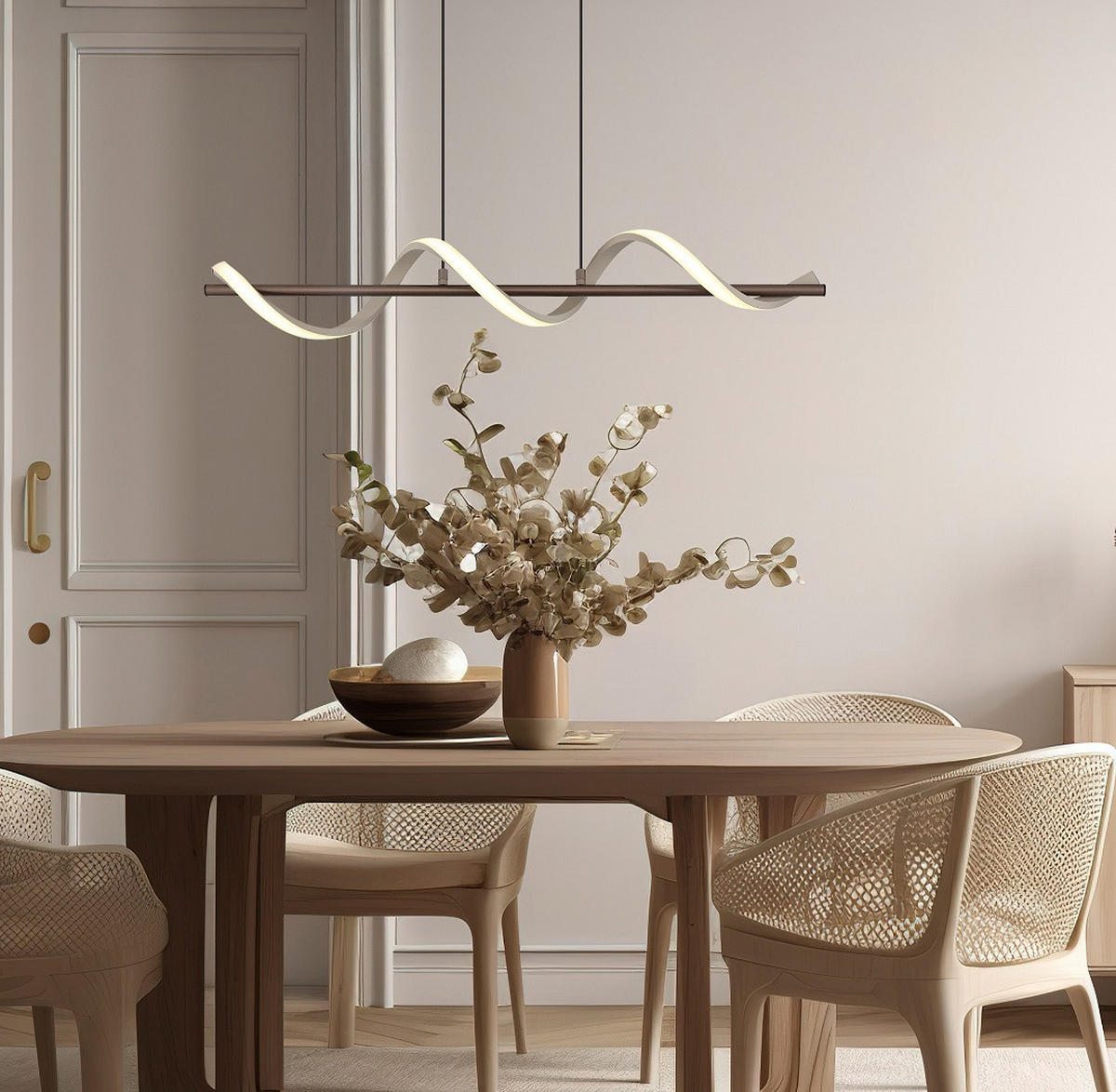 VISEČA LED-SVETILKA  Spiro  1530 lm 3000 K 230 V  - črna/opal, Design, kovina/umetna masa (80/15,5/120cm)